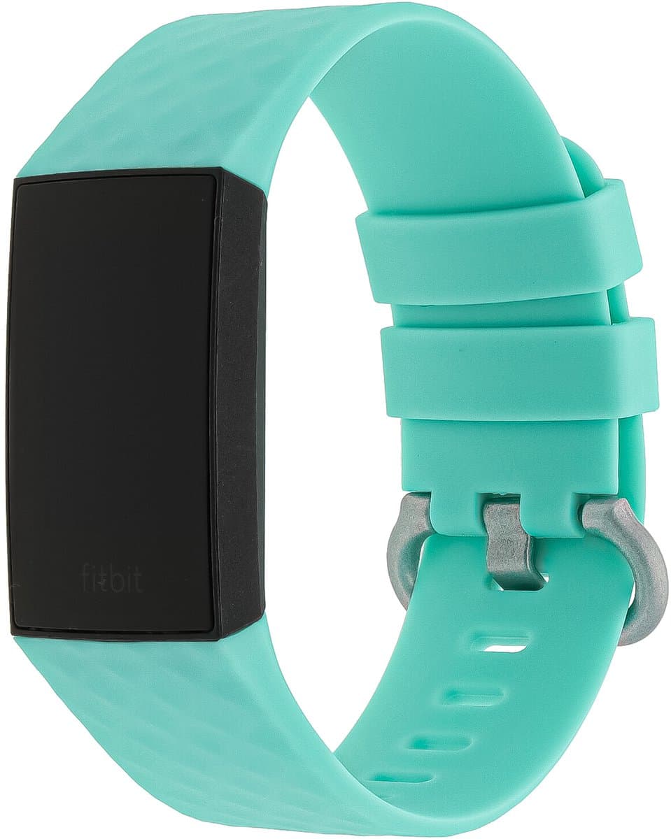 123watches sport wafel band - groen - SM - Geschikt voor Fitbit Charge 3 & 4