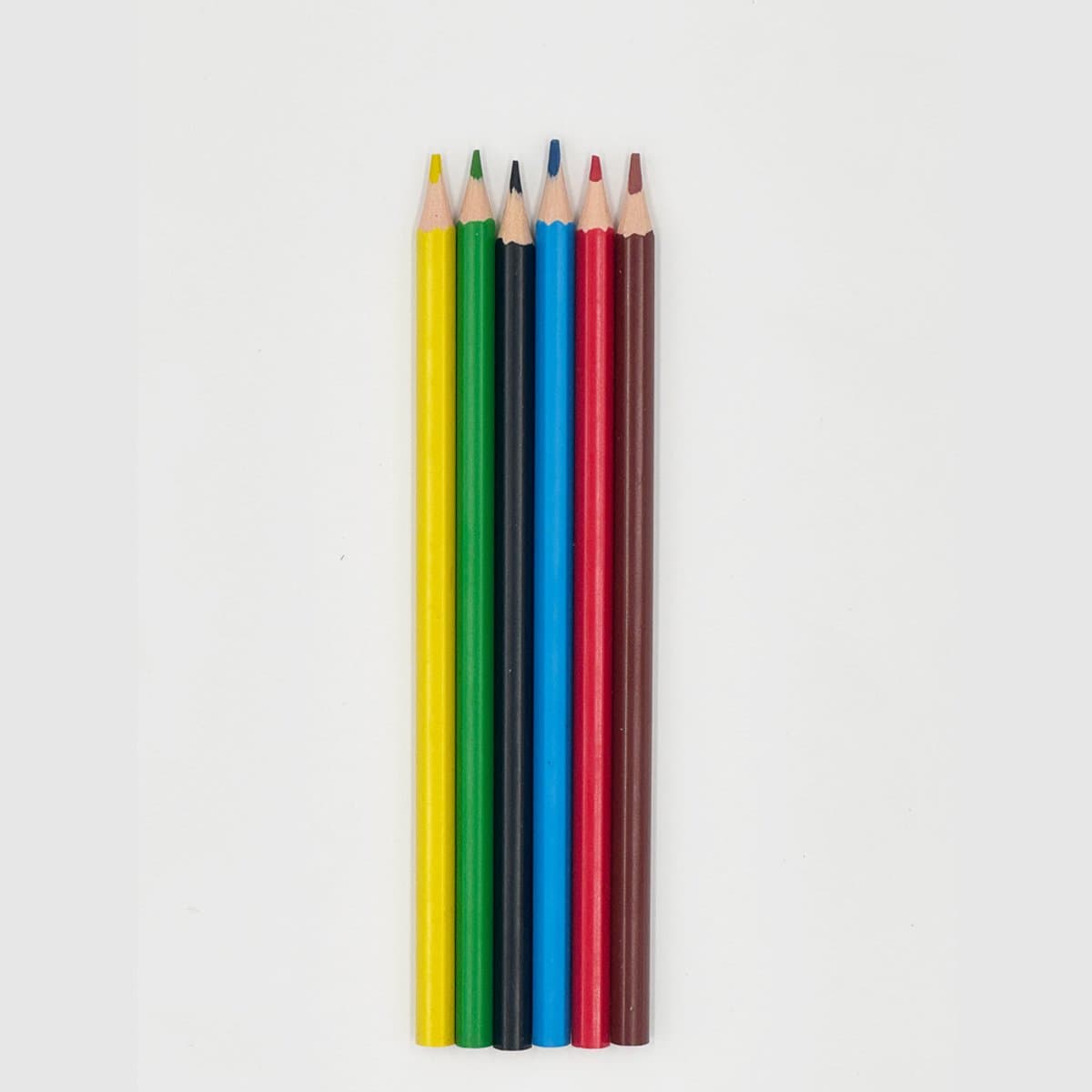 DW4Trading Kleurpotloden & Tekenpotloden Set van 6 Stuks - Grafiet met Zachte Kern