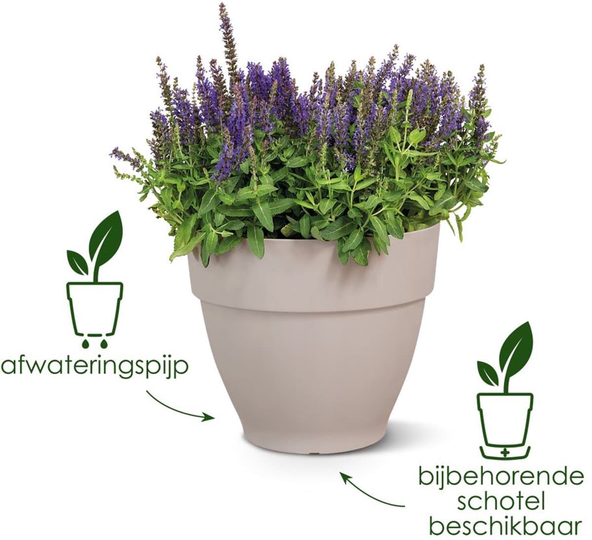 Elho vibia campana rond 55cm - Pistachegroen