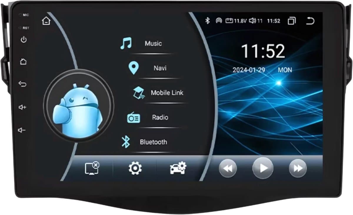 Autoradio met bluetooth - Carplay - Voor Toyota RAV4 (2006-2012) - Geschikt voor Apple en Android - Stereo - Navigatie - Navigatiesysteem auto - 2GB 32GB