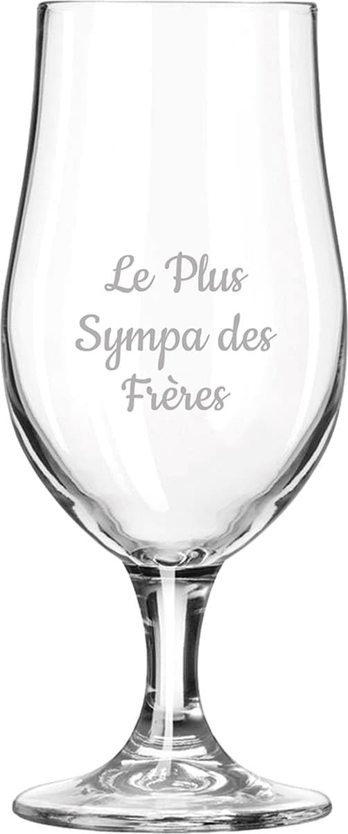 Bierglas op voet gegraveerd - 49cl - Le Plus Sympa des Frères