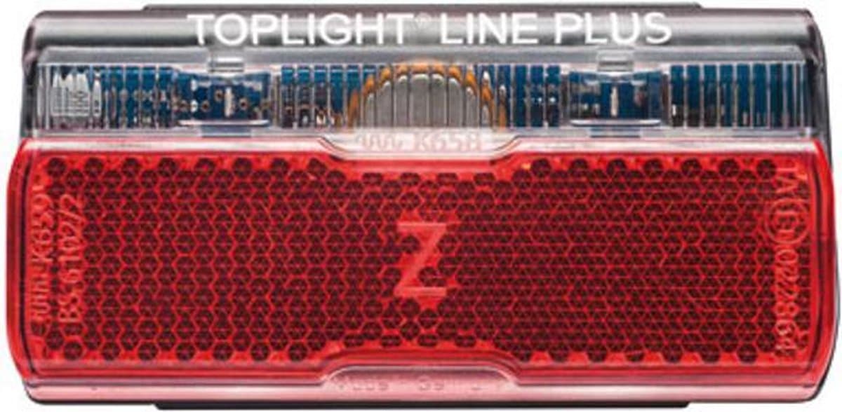 Busch + Müller Toplight Line + BrakeTec Brake Light with Parking Light 50mm, zwart