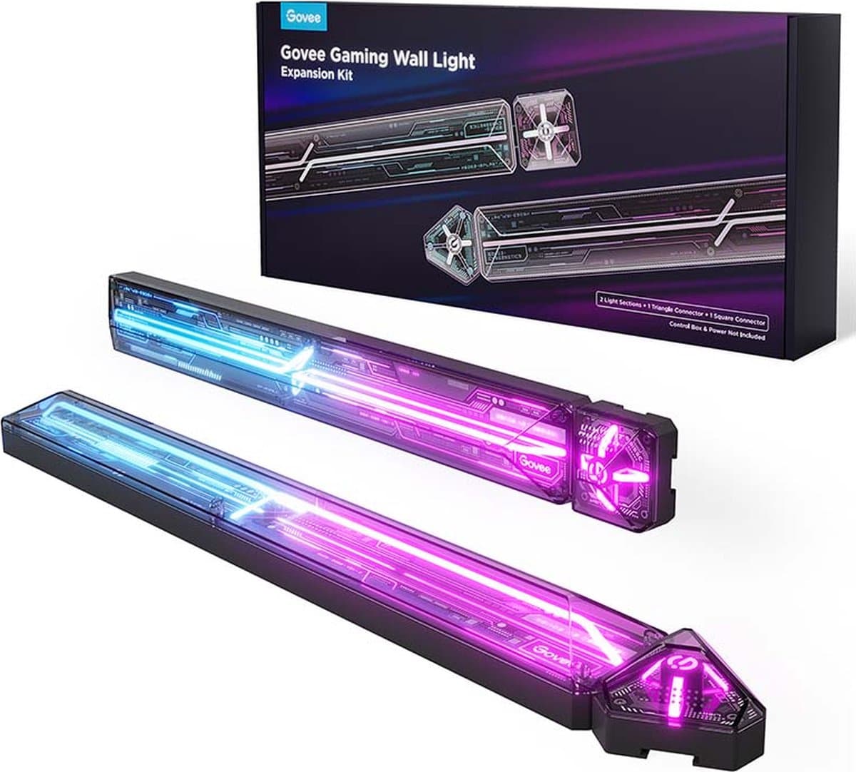 Govee Gaming Wall Lights Uitbreidingskit (2+1) - gaming verlichting - RGBIC - app-bediening - Alexa/Google - Matter compatibel