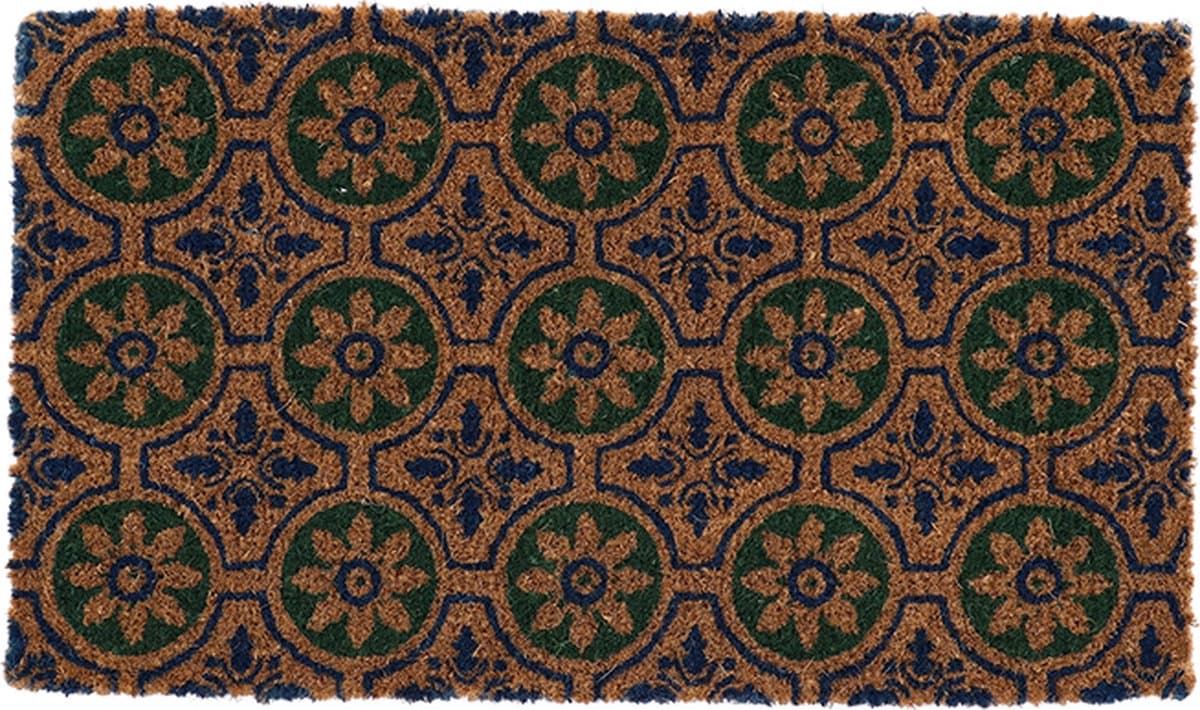 Esschert Design - Deurmat kokos tegels met cirkels