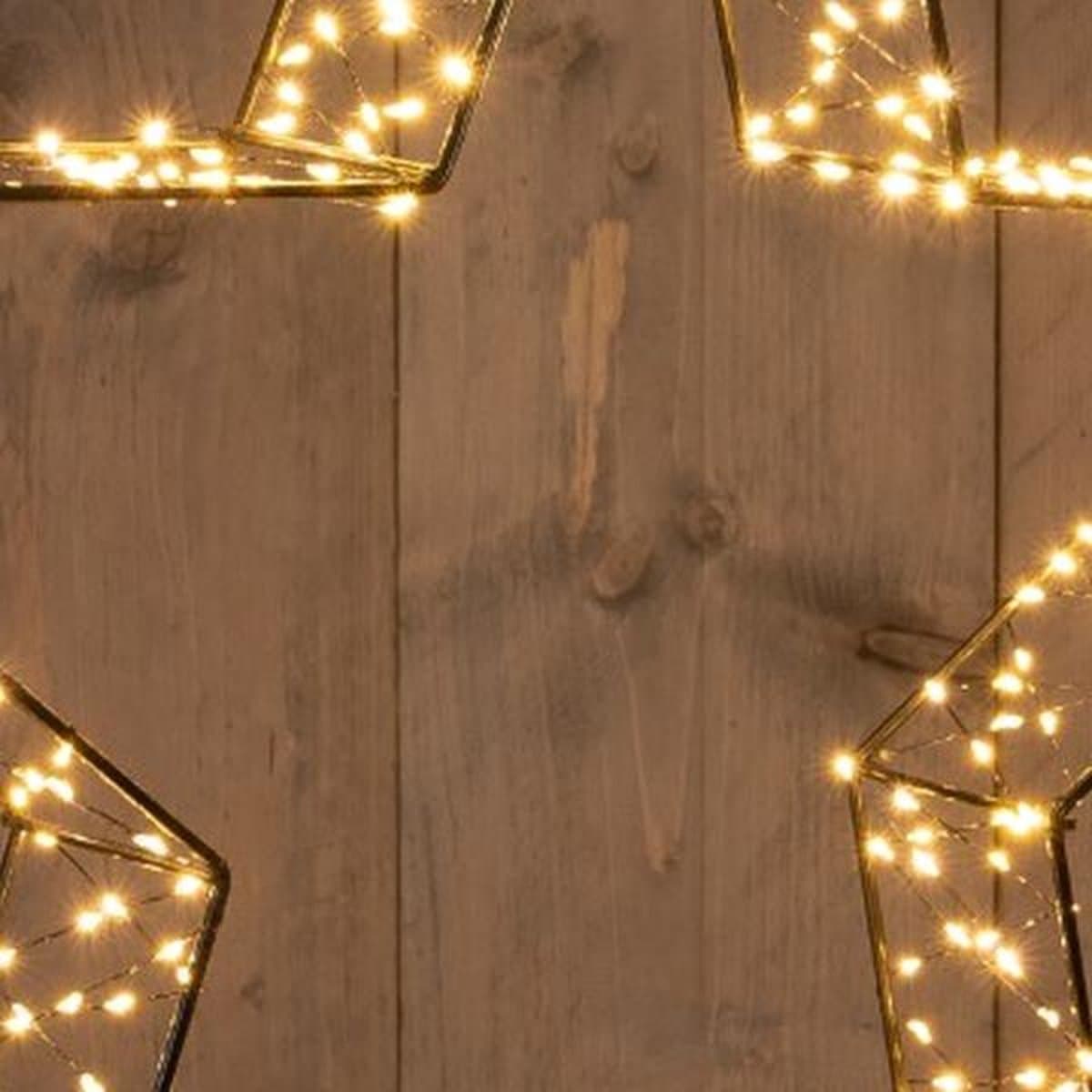 Anna's Collection LED 3D ster metaal zwart 540 lampjes Ø 56cm, classic warm