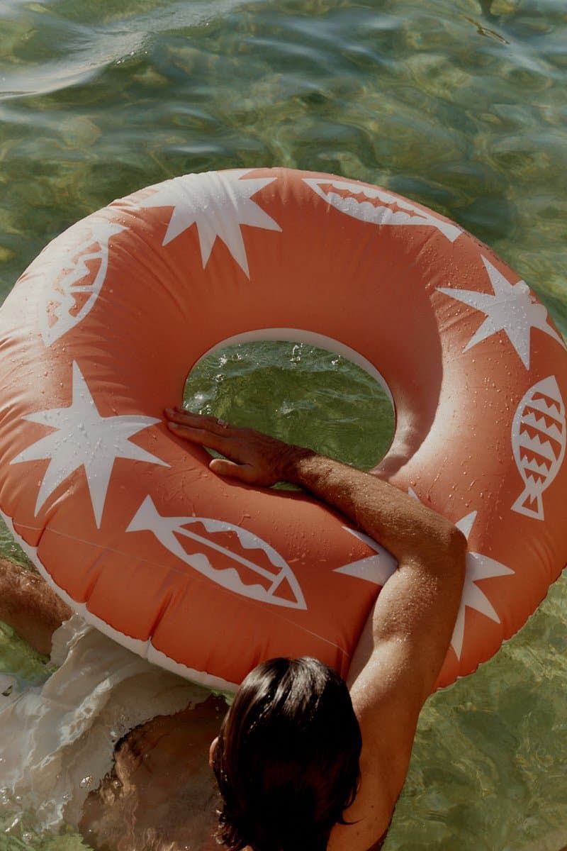 Sunnylife - Pool Floats Zwemband De Playa Coral Boilogisch Afbreekbaar - Kunststof - Oranje -