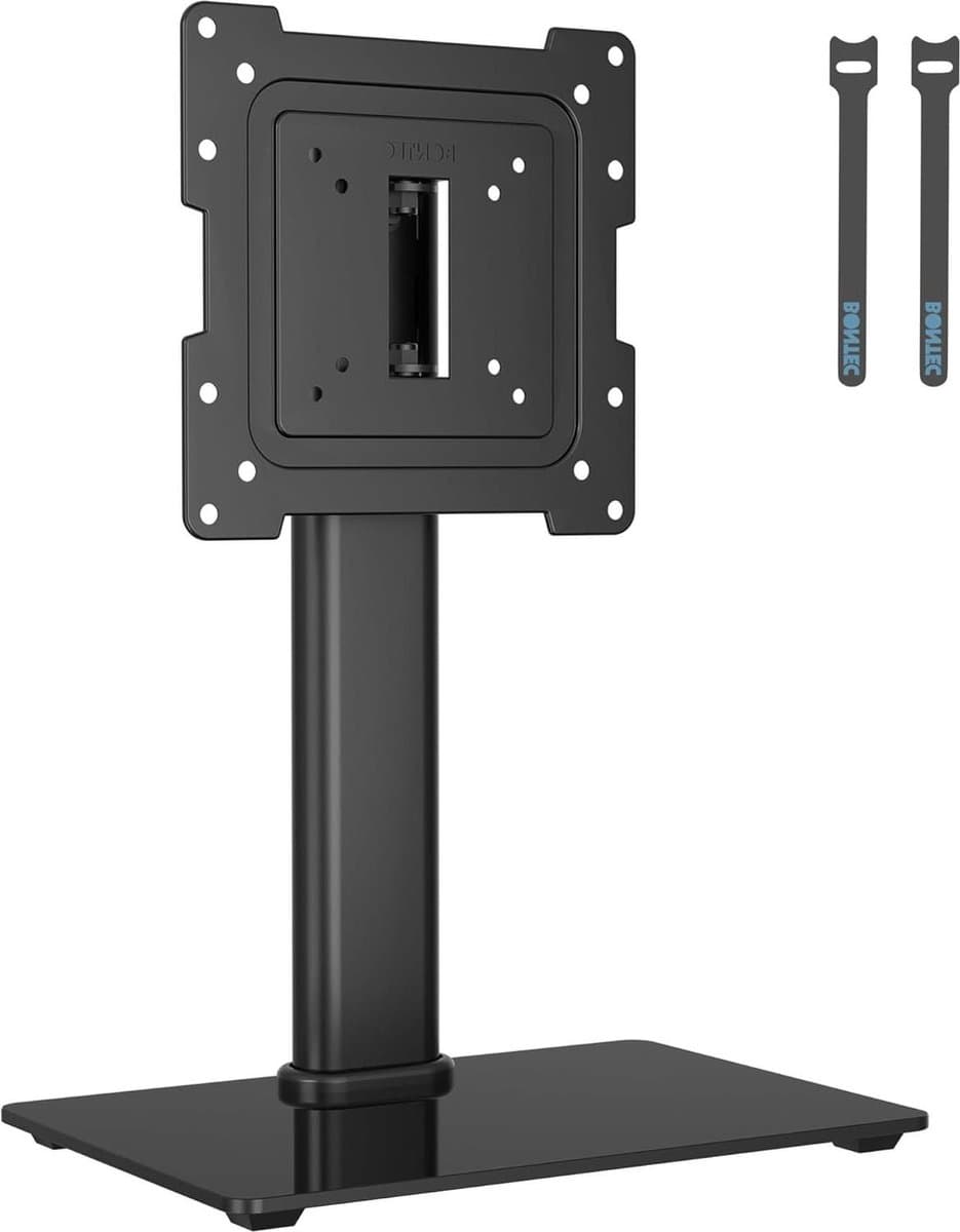 Universele Monitor Voet - Verstelbaar in Hoogte - 17-43 Inch LCD LED OLED Plasma TV - Max VESA 200x200 - Tot 45KG - Zwart