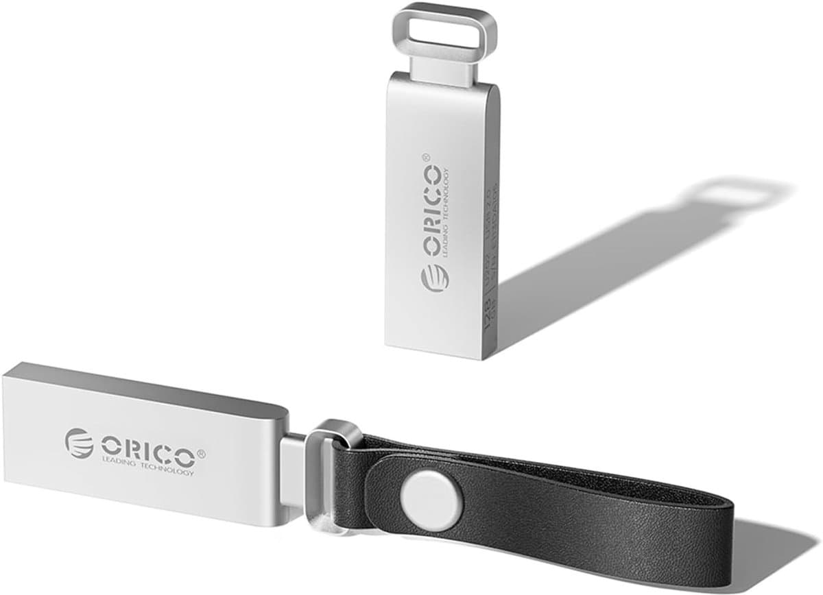 64GB USB Flash Drive met Leerkoord - Mini USB Stick voor PC/Laptop/Notebook met 20MB/s Gegevensoverdracht en Duurzaam Metaal Ontwerp