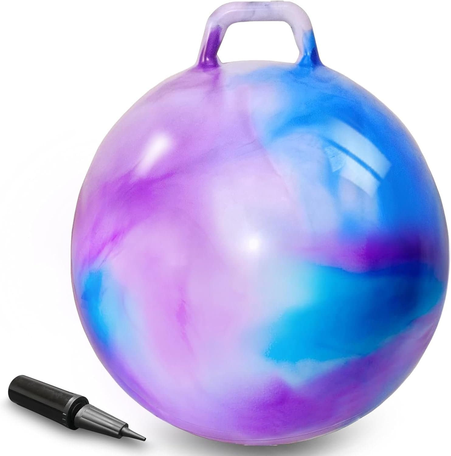 45 cm springbal voor kinderen, opblaasbare hopperbal, hopperbal met pomp, springbal voor meisjes en jongens, max. belastbaarheid 90 kg, speelgoed voor kinderen 3+ jaar, binnen en buiten