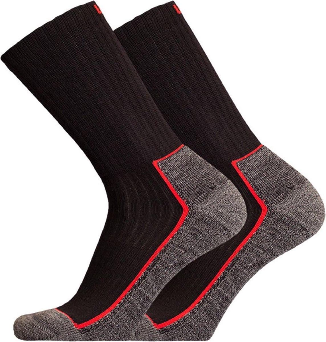 UphillSport - 2-Pack - Finse Wandelsokken - Flextech Vochtregulatie - Heren / Dames - zwart / grijs - 39-42 - 8386