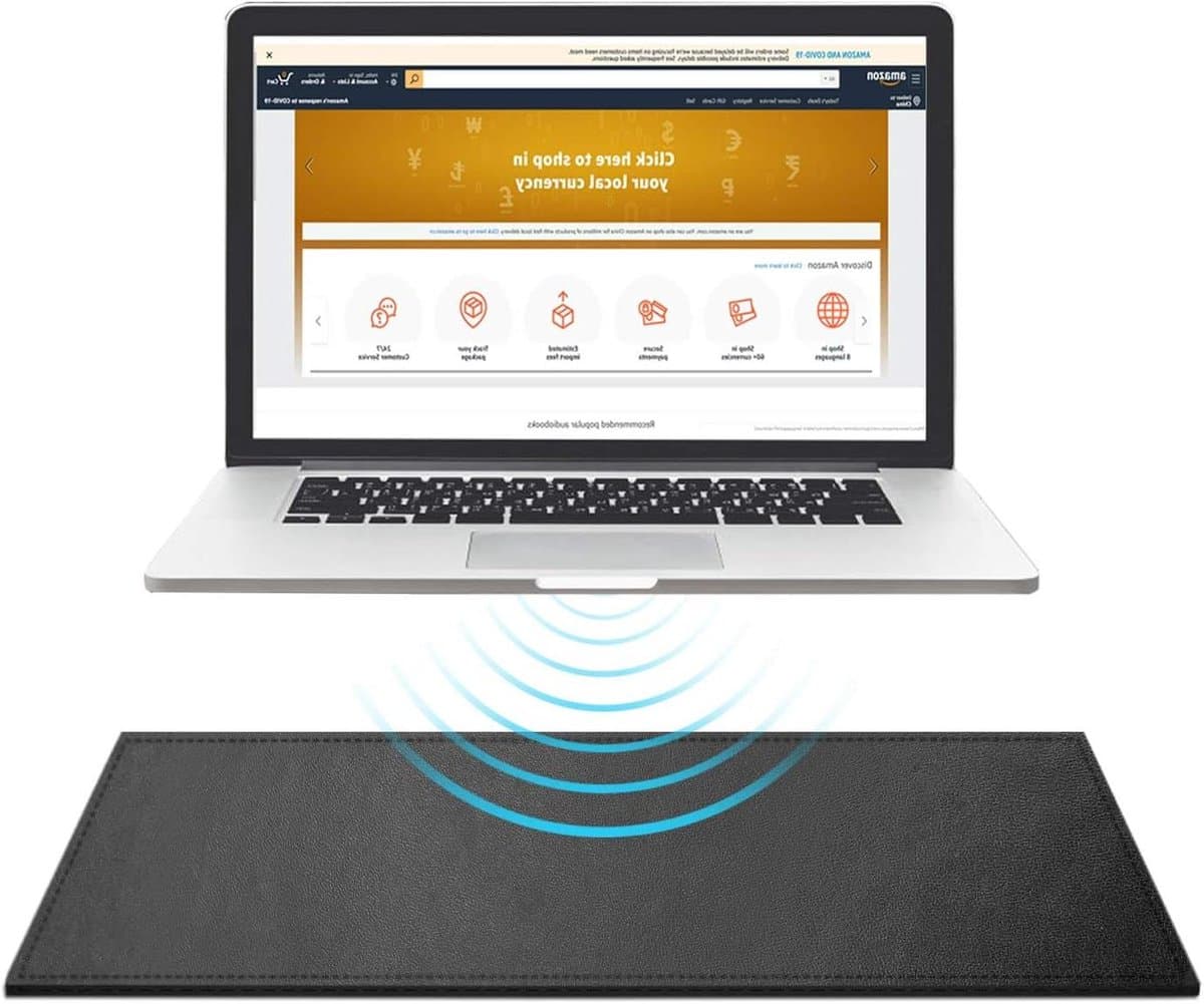 Laptoppad Stralingsbescherming - Beschermmat Laptop - Gezond Werken - 92% Stralingsreductie - 30 x 40 cm - Zwart