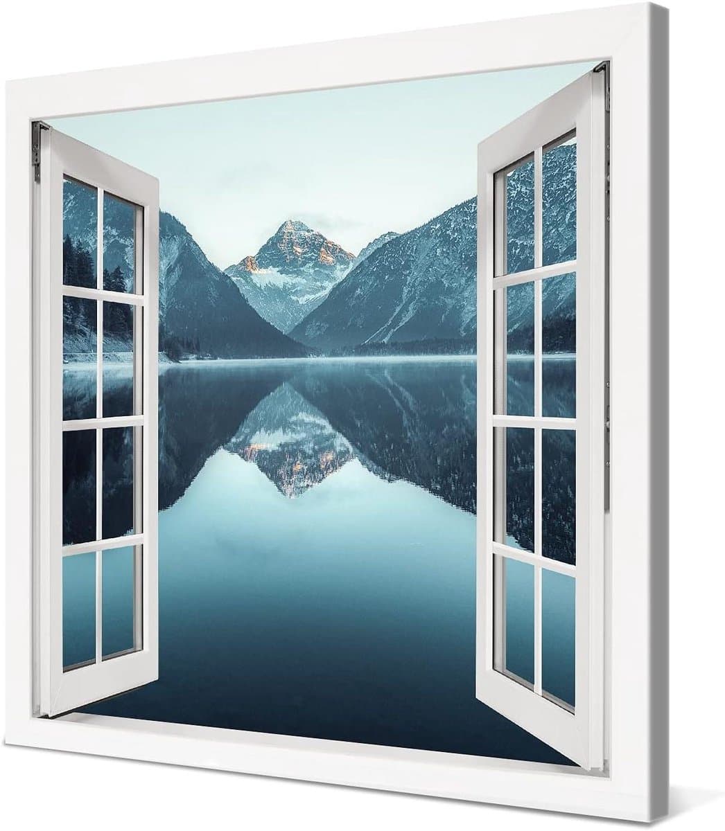 Canvas Afdruk - Wanddecoratie - Woonkamer Verfraaien - Levendige Kleuren - 80x80cm - Natuurkleuren