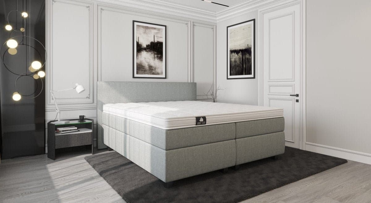 Mörgenn Boxspring Valk Suite - Complete Hotel Boxspring met Pocketvering - Luxe 10cm Topper - Zwart - 90x210