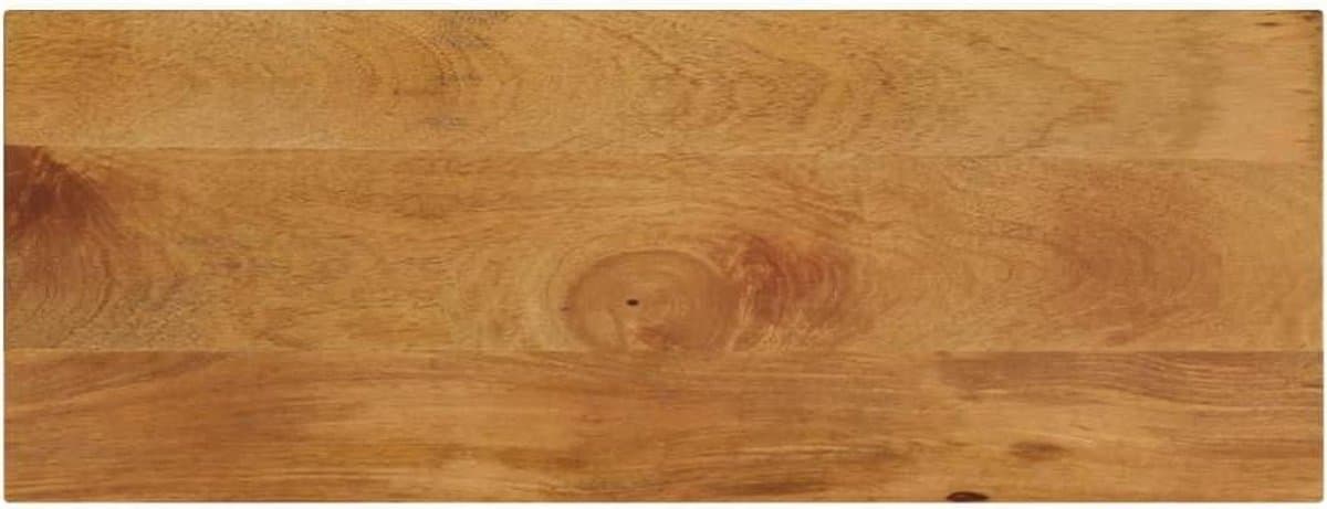 Tafelblad rechthoekig - Vervangend blad - Tafel opfrissen - Massief mangohout - 90x30x38 cm - Houtkleur