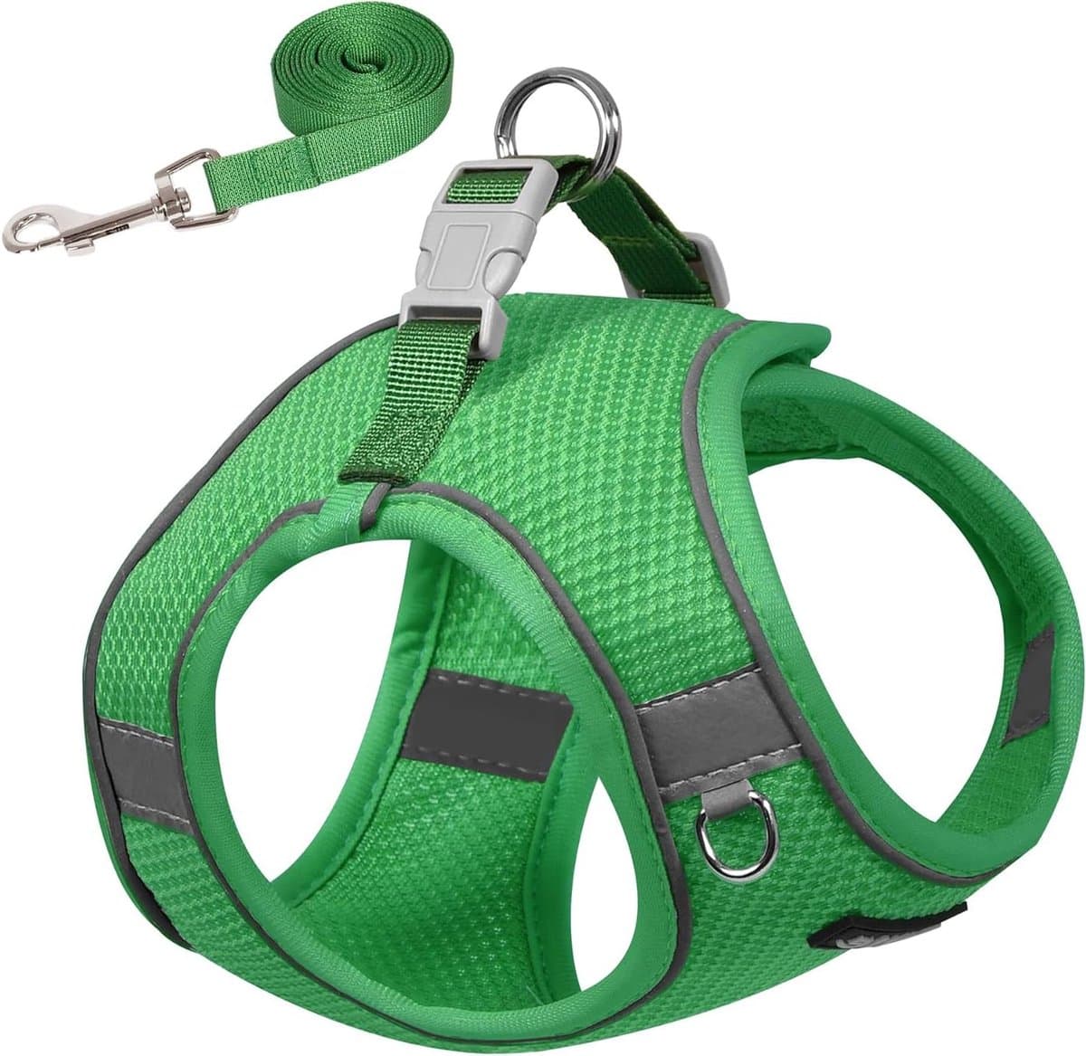 Honden Tuigje - Honden Harnas - Buiten Wandelen - Reflecterend Veiligheid - Maat L - Groen