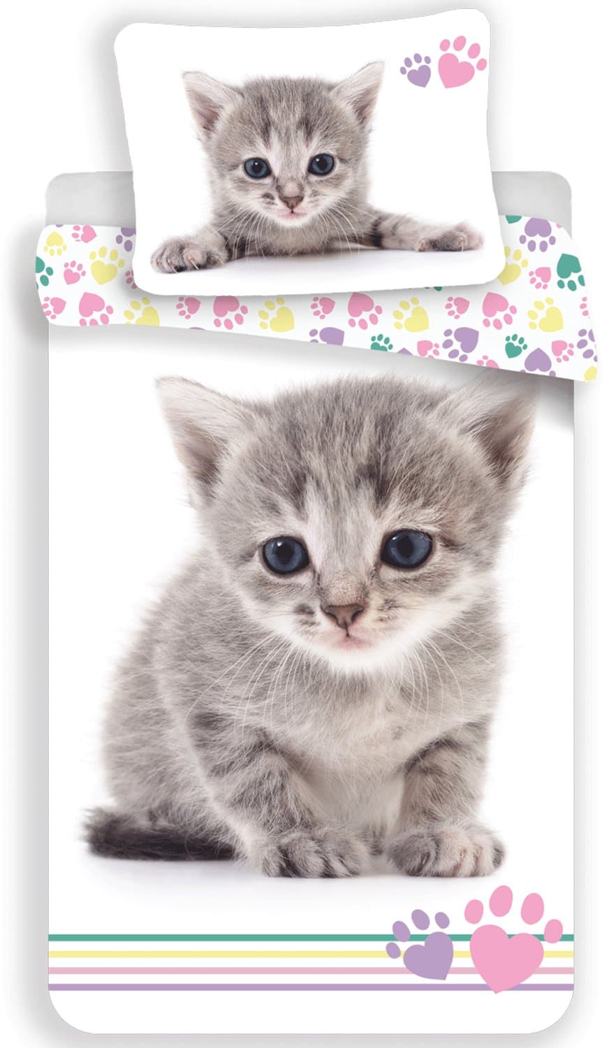 Animal Pictures Dekbedovertrek kitten 140 x 200 cm 70 x 90 cm - Katoen