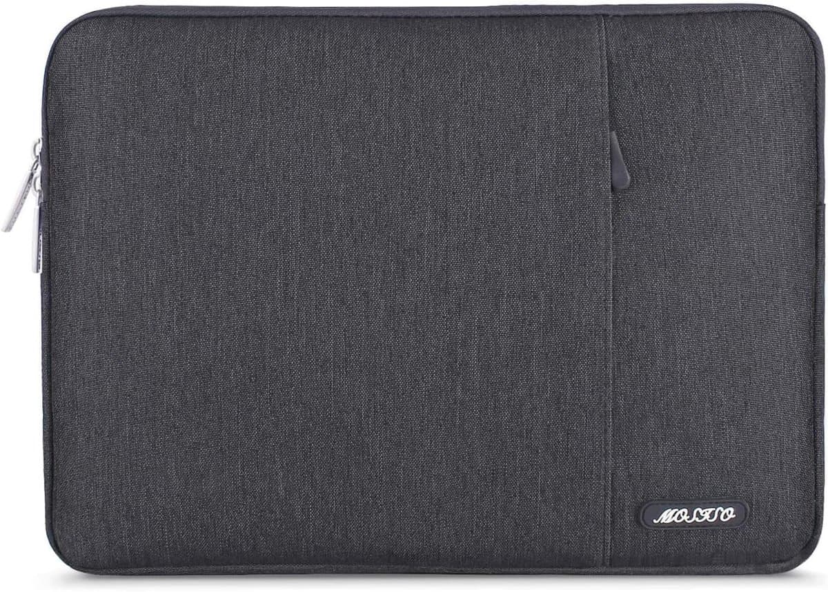 Mosiso beschermhoes/etui voor laptop of notebook, van polyester, waterafstotend, verticaal georiënteerde stijl, Space grijs 13-13,3 inch (33 -33,8 cm)