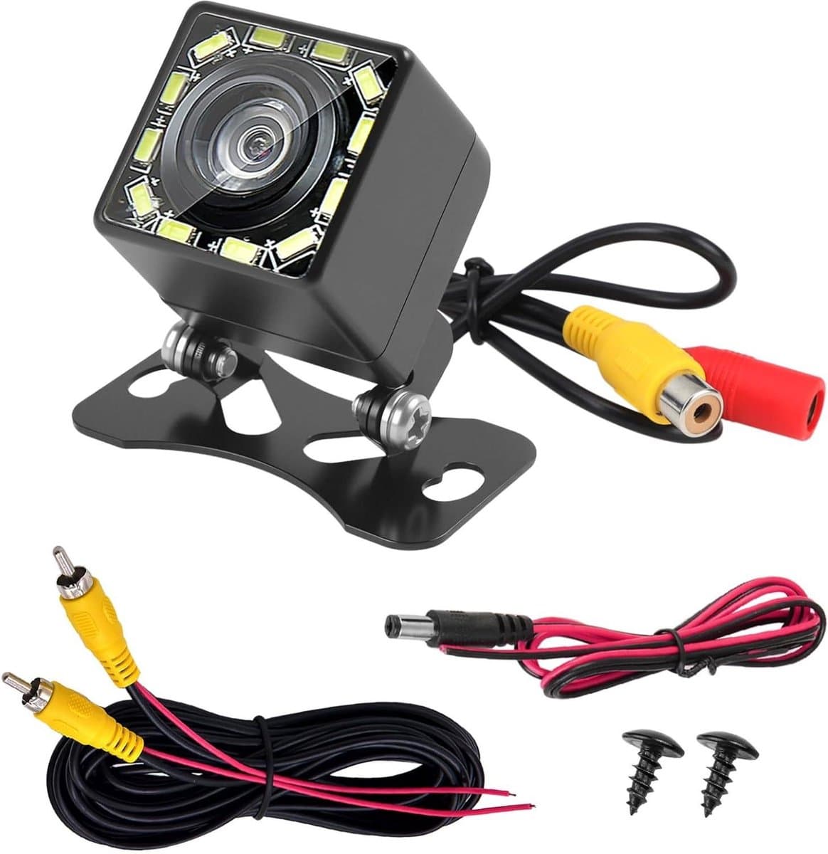 Achteruitrijcamera - Parkeercamera Achteruit - Veilig Parkeren - Super Nachtzicht IP68 - 11 x 11 x 2.5 cm - Zwart