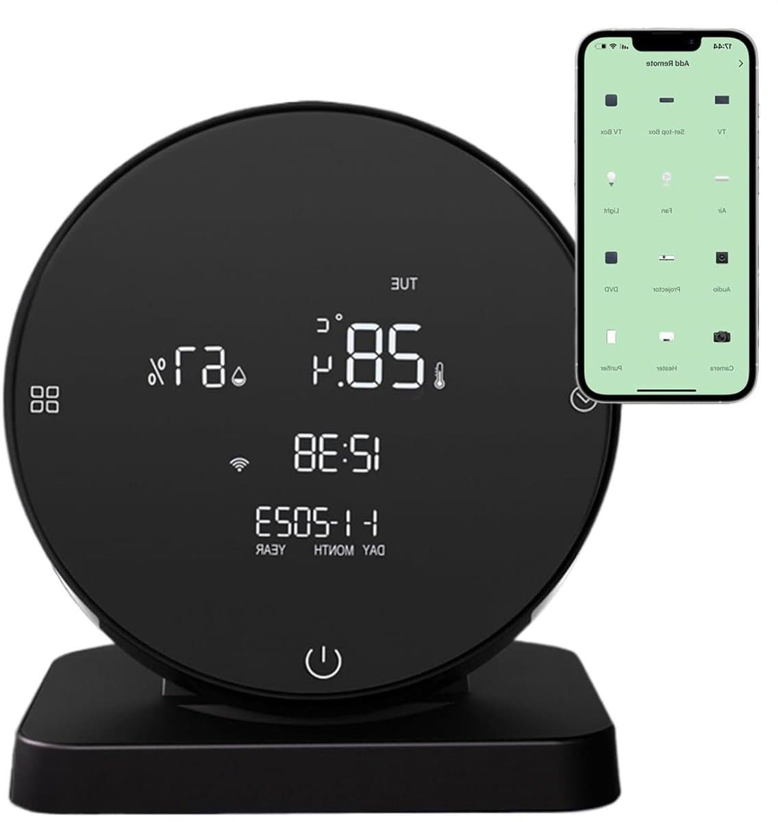 Temperatuur Luchtvochtigheid Monitor - Digitale Wifi Sensor - Klimaat Beheer - App Afstandsbediening - 9 x 7.8 x 10 cm