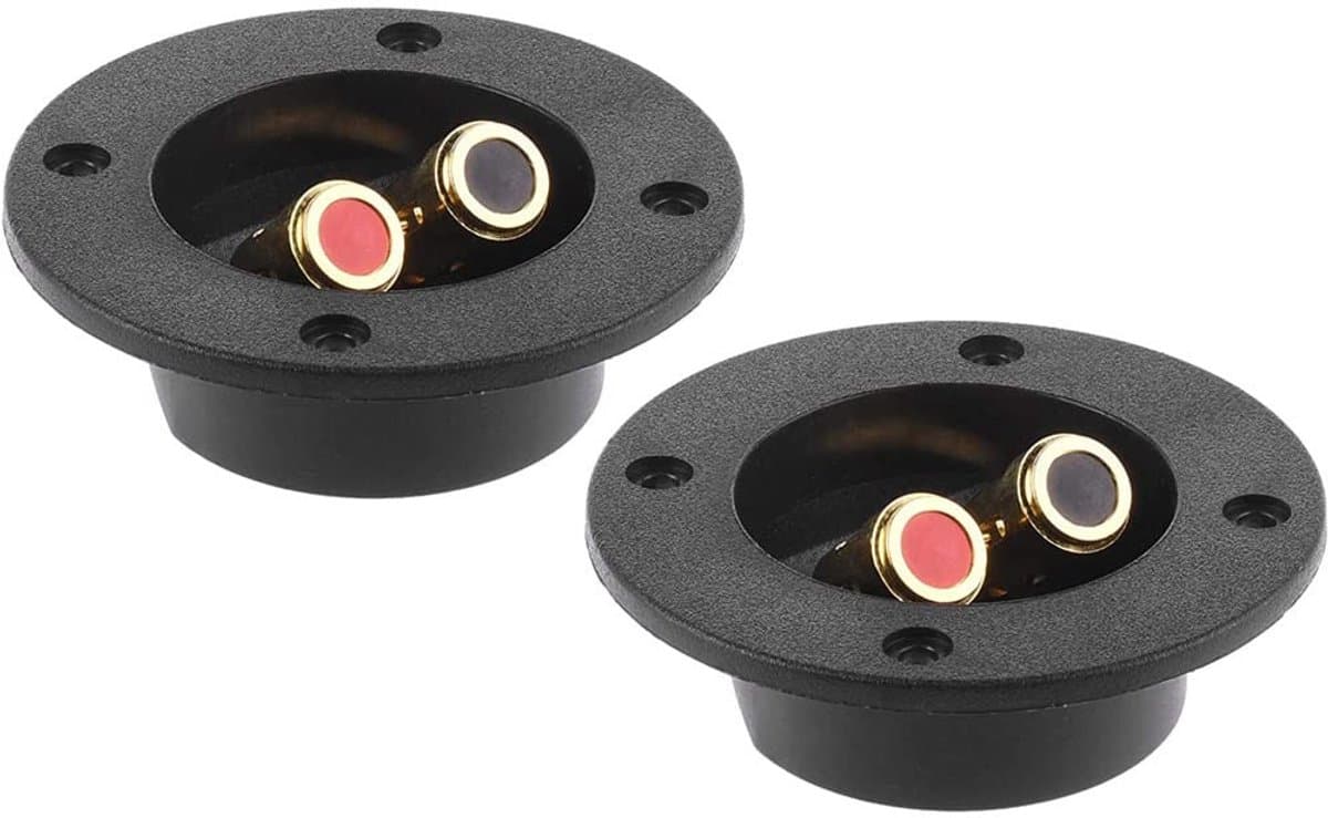 Dailygoody - 2-Way Speaker Box Terminal Cups - Set van 2 - Veermechanisme - Hoogwaardige Geluidsverbetering - Eenvoudige Installatie - Ideaal voor Gel