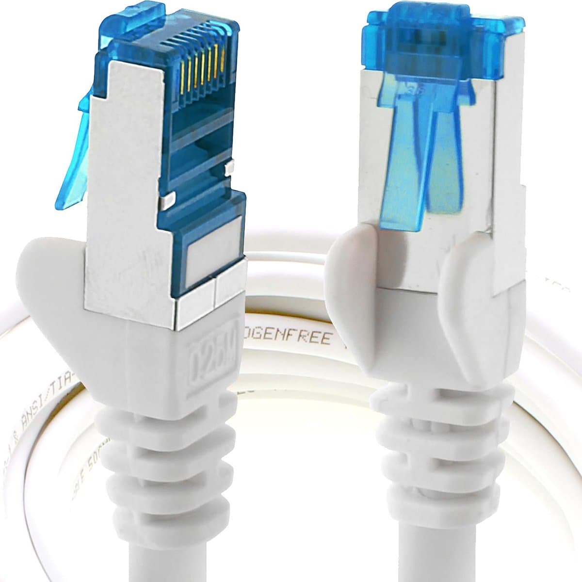 Netwerkkabel CAT6a - Ethernetkabel SFTP - Internetverbinding - Dubbel afgeschermd - 10 meter - Wit