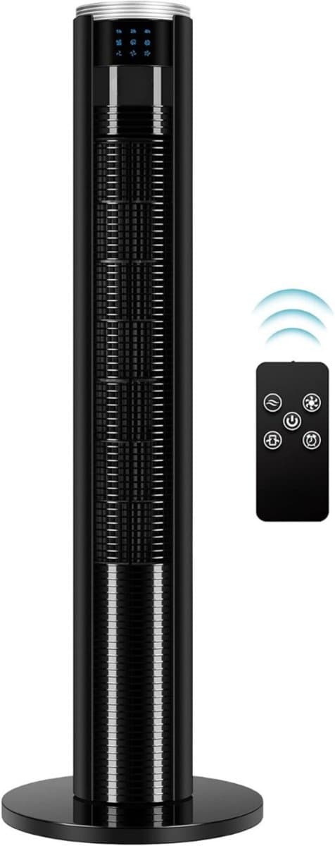 RONN® Ventilator toren - Ventilator staand - Torenventilator - Zwart - 23cm x 21cm x 106cm