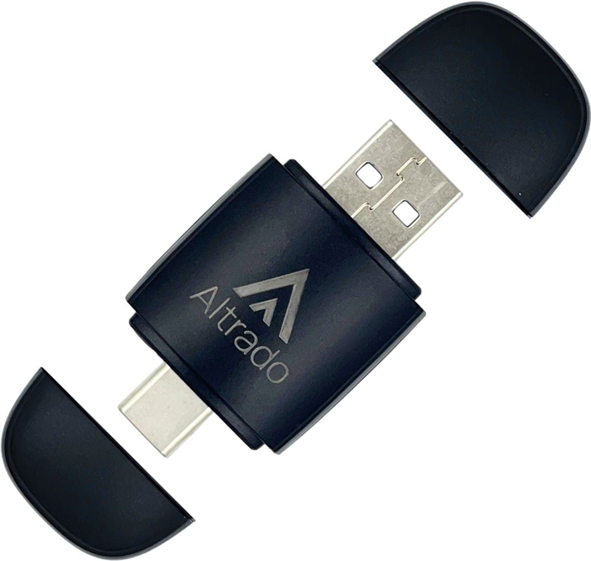 Altrado 2‑in‑1 Carplay Dongle - Geschikt voor Apple Carplay - Geschikt voor Android Auto - Carplay dongle - Android auto dongle - USB A - USB C - Zwart