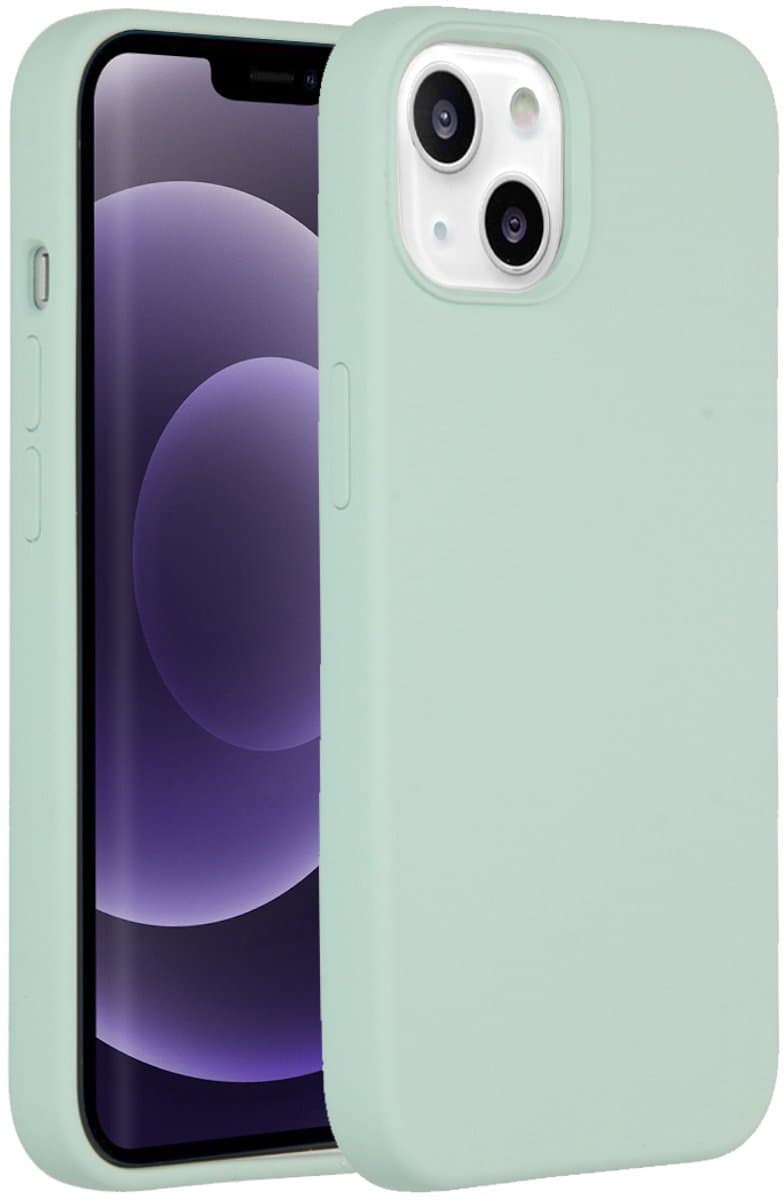 Accezz Hoesje - Geschikt voor Apple iPhone 14 / 13 - Liquid Silicone Backcover - Sky Blue