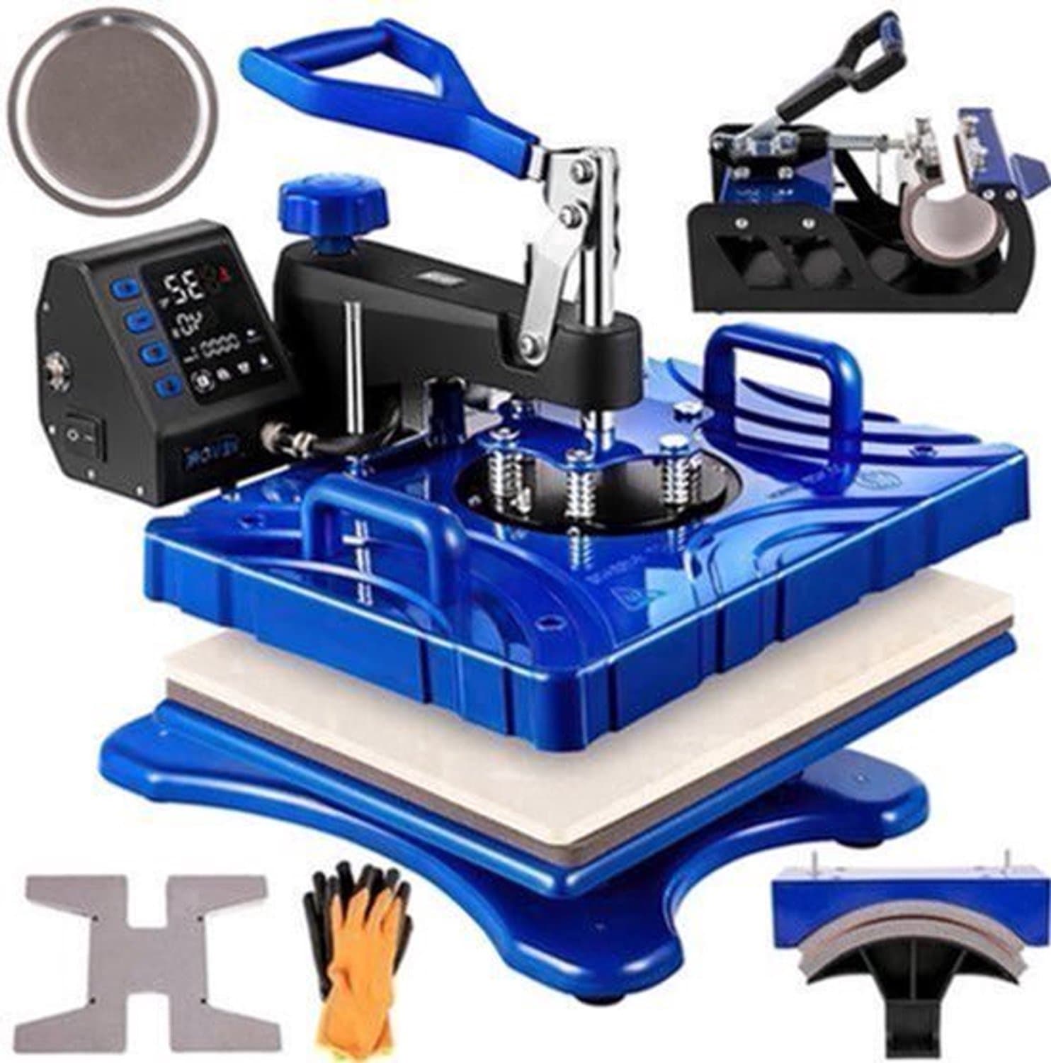 Transferpers - Warmtepers - Warmtepersmachine - Sublimatieprinter - 12X15 Inch 1000W - 6 In 1 Warmtepers - T-shirtprinter