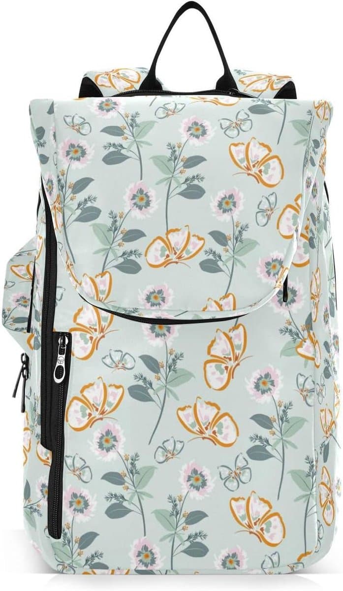 Sporttas - Reistas Gymtas - Sporten Trainen - Waterdicht Polyester - 30x20x68 cm - Rustieke Bloemen