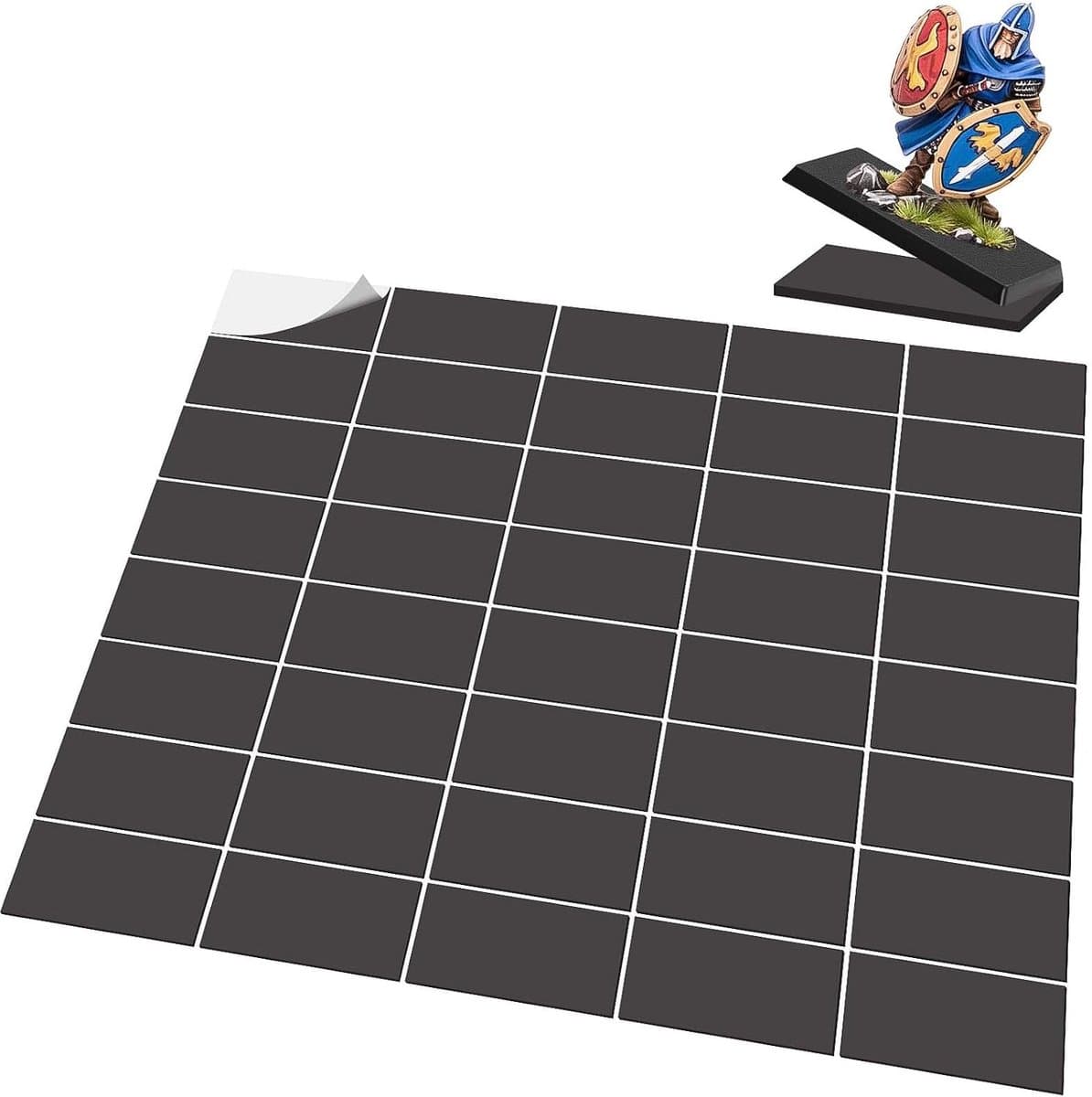 Modelbouw Bases - Miniatuur Bases - Tabletop Gaming - Verbindbare Sets - 30 x 60mm - Zwart