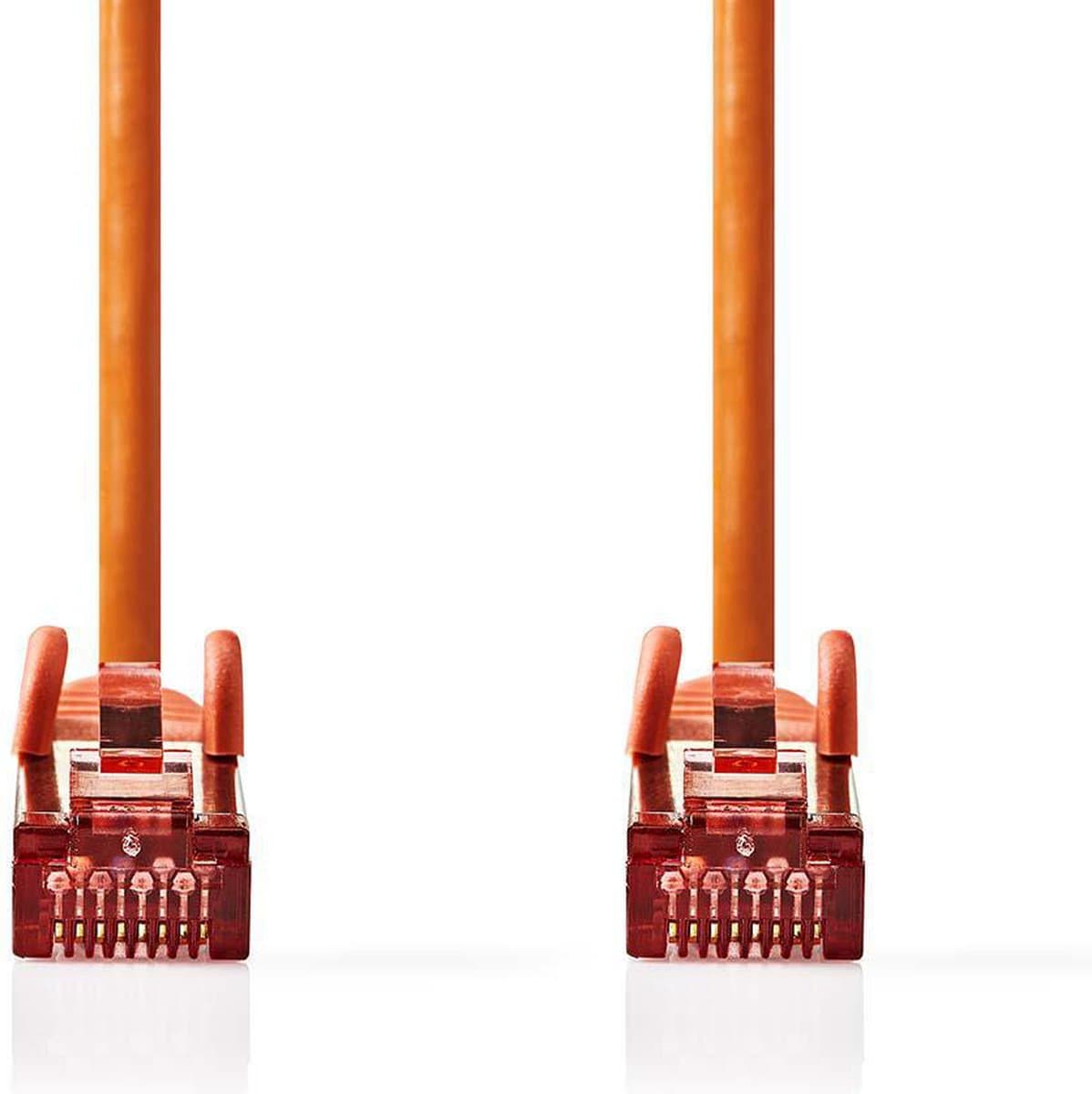 Nedis CAT6 Netwerkkabel - RJ45 Male - RJ45 Male - S/FTP - 20.0 m - Rond - LSZH - Oranje - Polybag