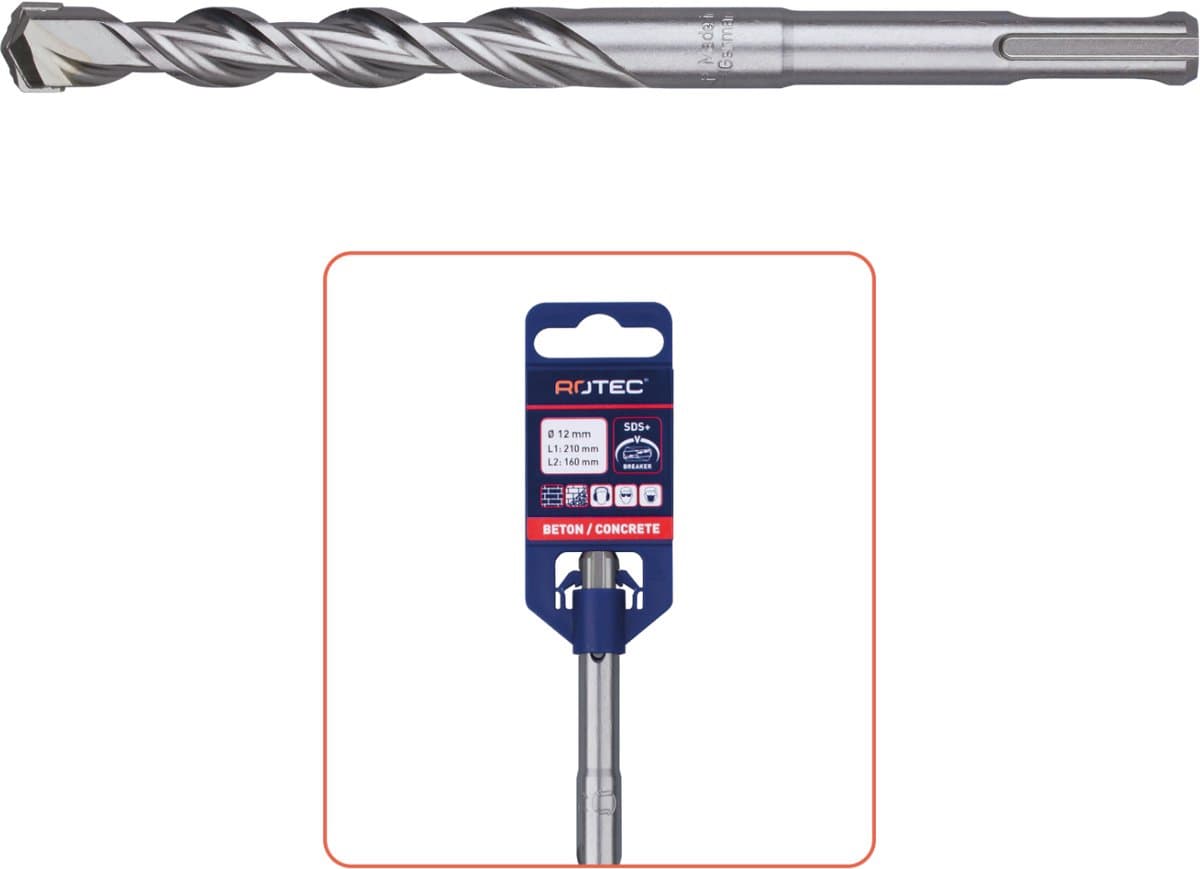 Rotec type 200 hamerboor, SDS+, V-breaker, Ø 10,0 x 740 x 800 mm.