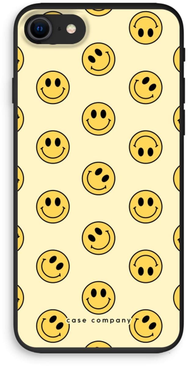 Case Company® - Hoesje geschikt voor iPhone SE 2020 hoesje - Smiley N°2 - Biologisch Afbreekbaar Telefoonhoesje - Bescherming alle Kanten en Schermrand