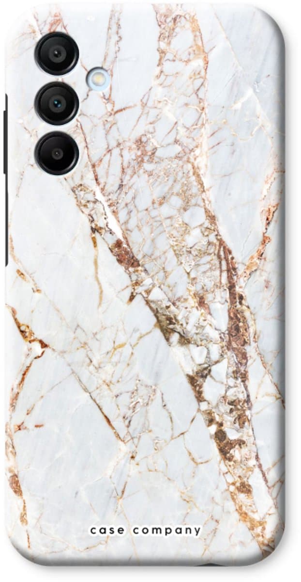 Case Company® - Hoesje geschikt voor Samsung Galaxy A15 hoesje - Goud marmer - Tough Case - Maximale Bescherming alle Kanten en Schermrand