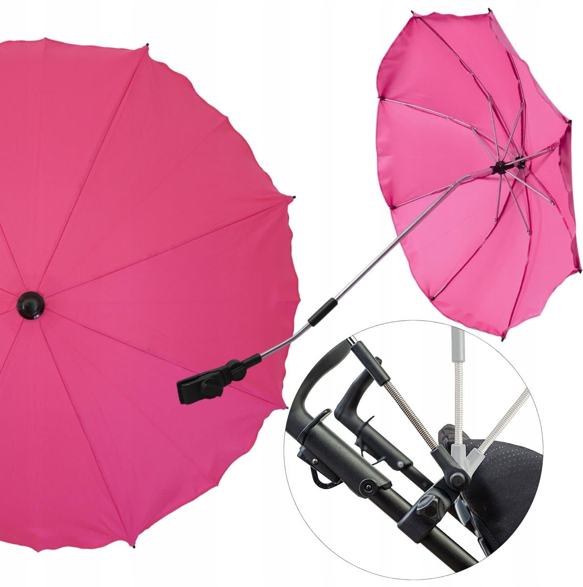 Universele Kinderwagen Parasol met UV-bescherming - Roze