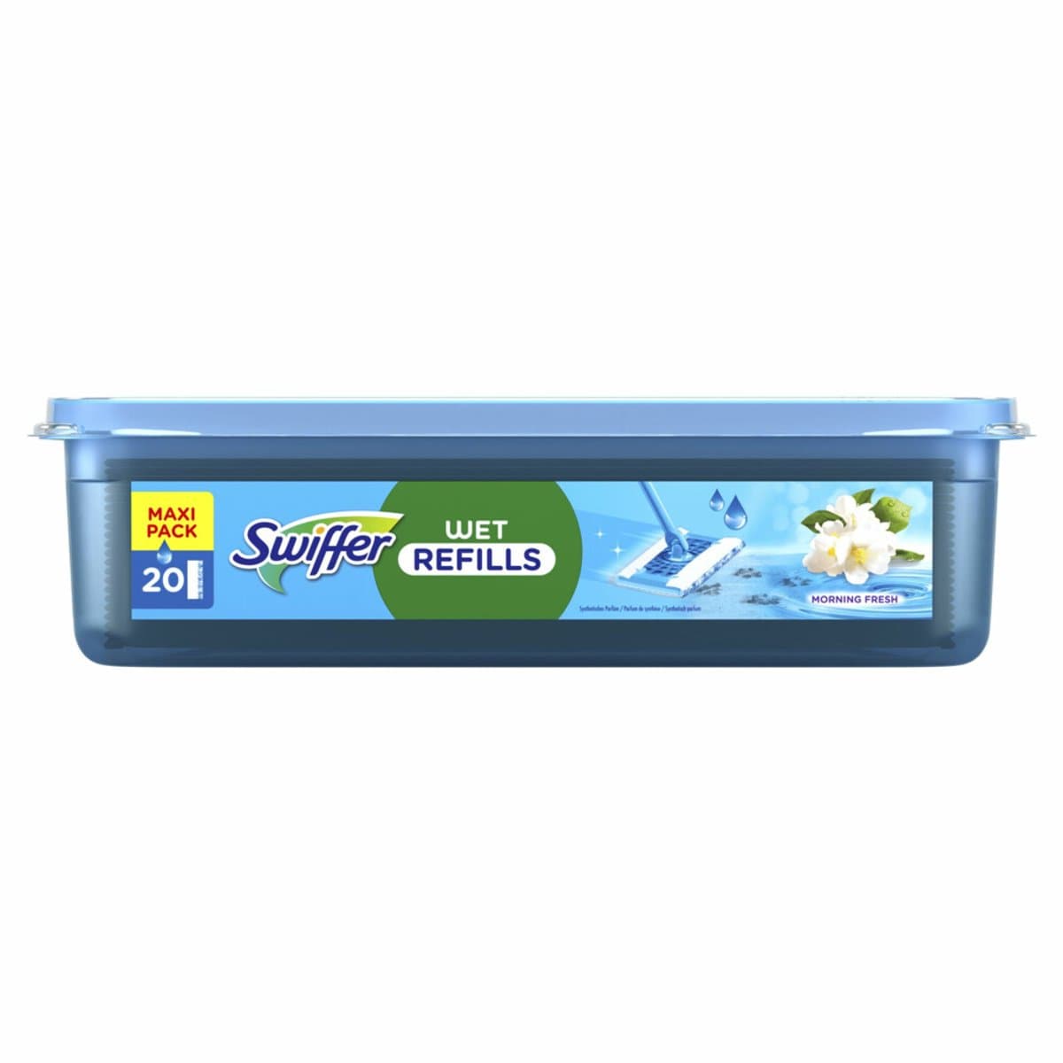 Swiffer - Vloerdoekjes – Morning Fresh – 20 doekjes - Voordeelverpakking - 4 stuks - Vuil oplossen - Schrobdoekjes