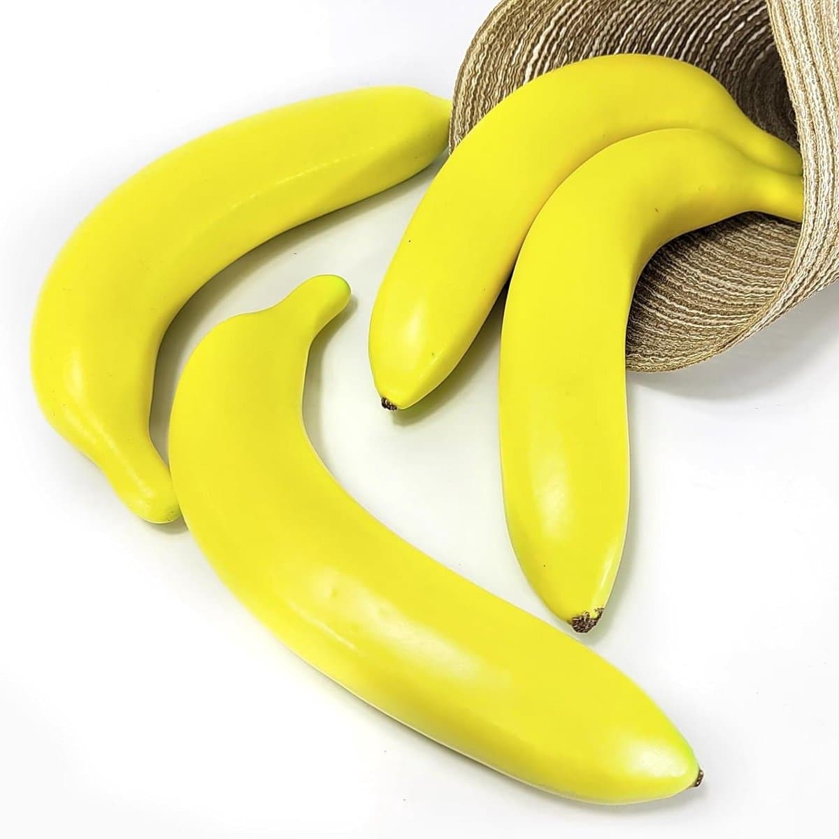 Realistisch ogende Kunstmatige Banaan 4 Stuks voor Props Fruit Bowl Keuken en Banaan Party