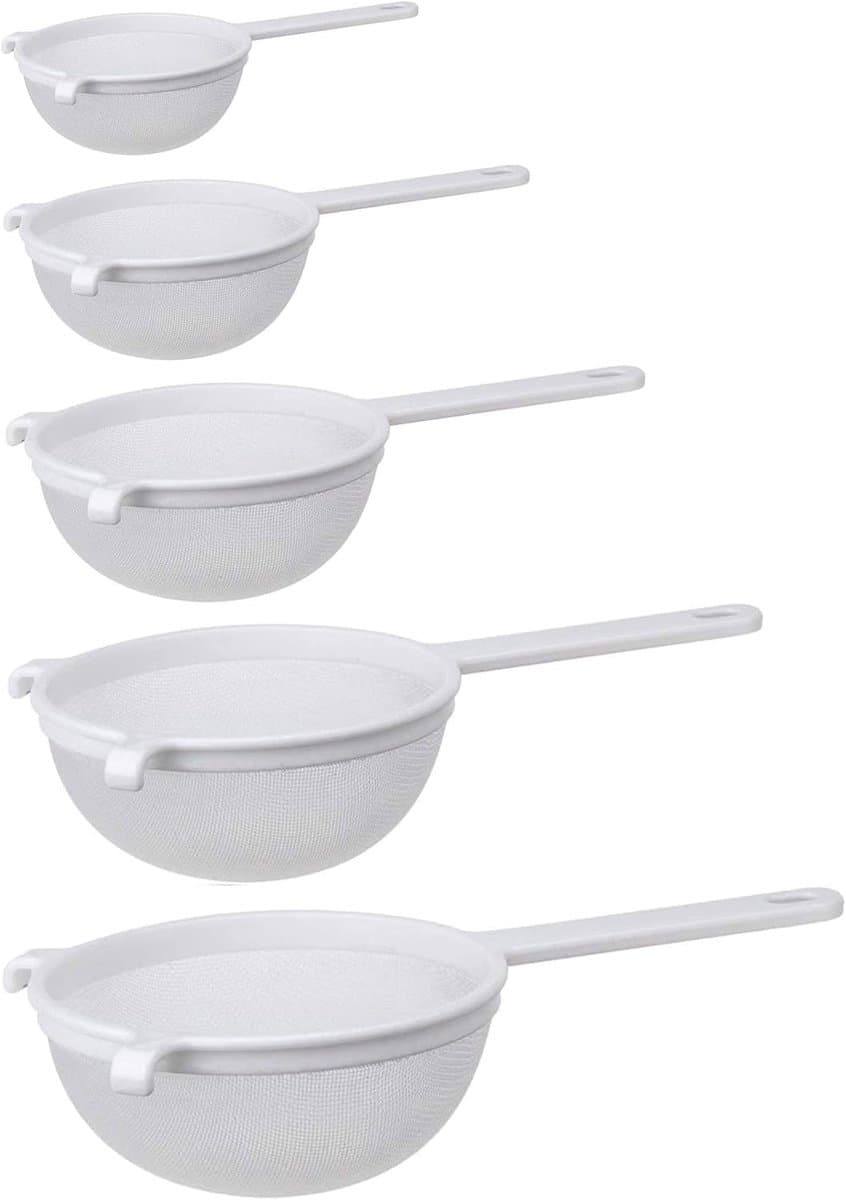 Tebery Nylon mesh filter strainer set with 10 cm, 14 cm, 20 cm