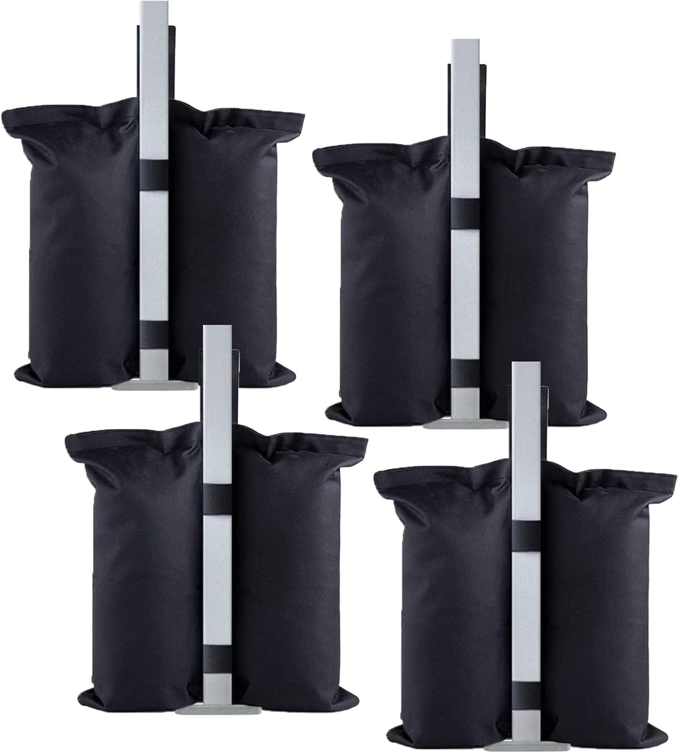 SnelShoppen - Gewichten voor paviljoen, zandzakken 4 stuks, 600D Oxford-stof, verzwaaring zandzak voor tent, tuin, strand, feest, trampoli 41,5 x 40,5