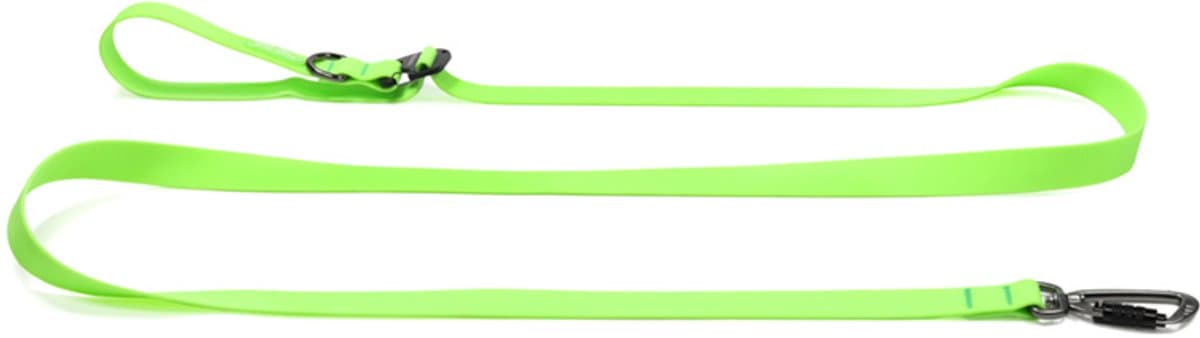 Hondenriem Boondog Joy 2 meter - afspoelbaar - PVC-coating - maat L - Neon Lime