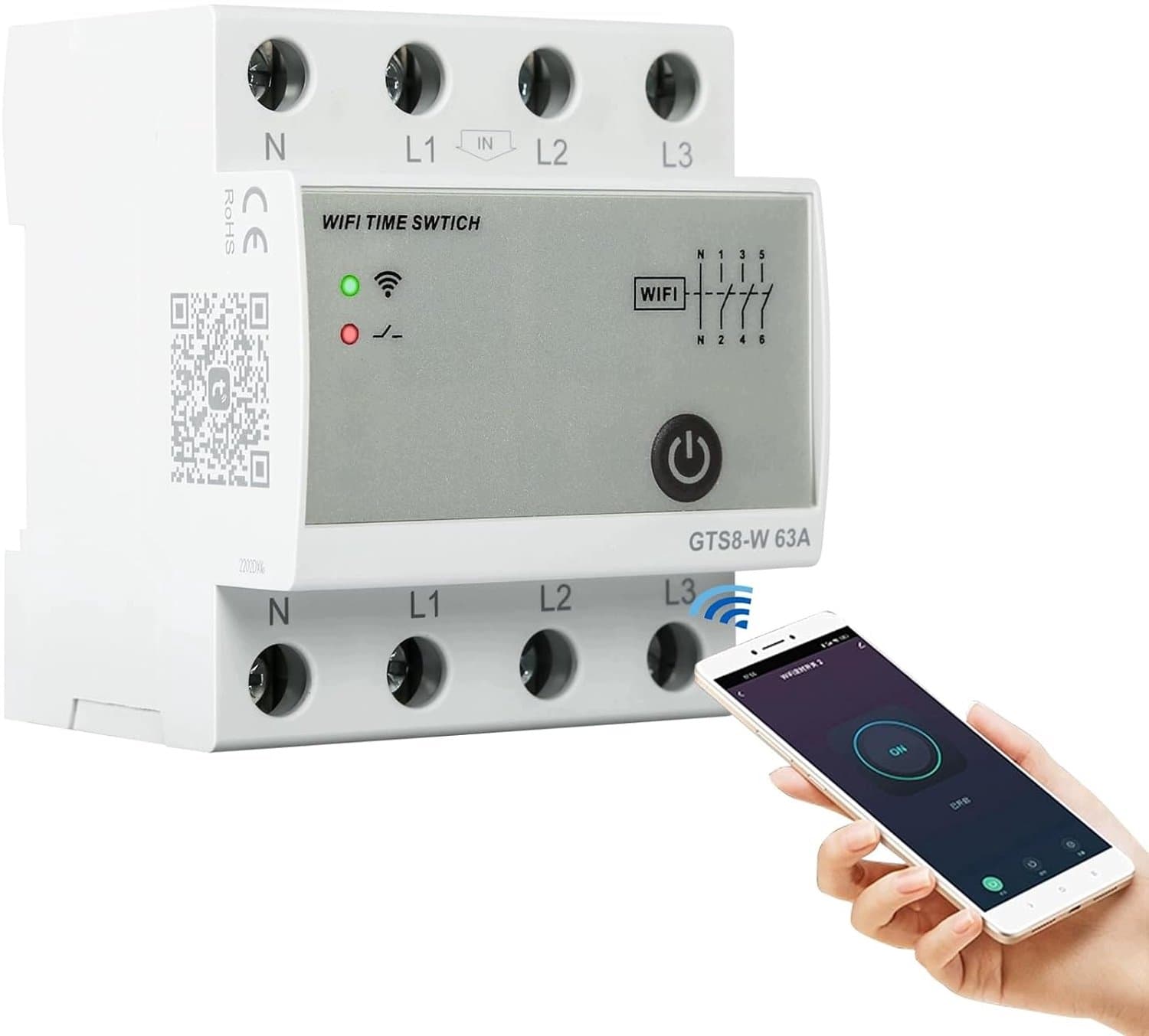 Slimme WiFi Tijdchakelaar 220V 63A voor Tuya Smart Home