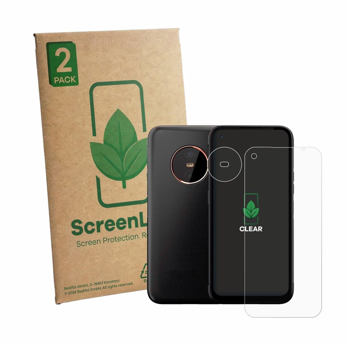 ScreenLeaf - Screenprotector voor Gigaset GX6 Pro (Voor+Camera) - Duurzame schermbescherming Folie Beschermfolie transparant 2 Stuks