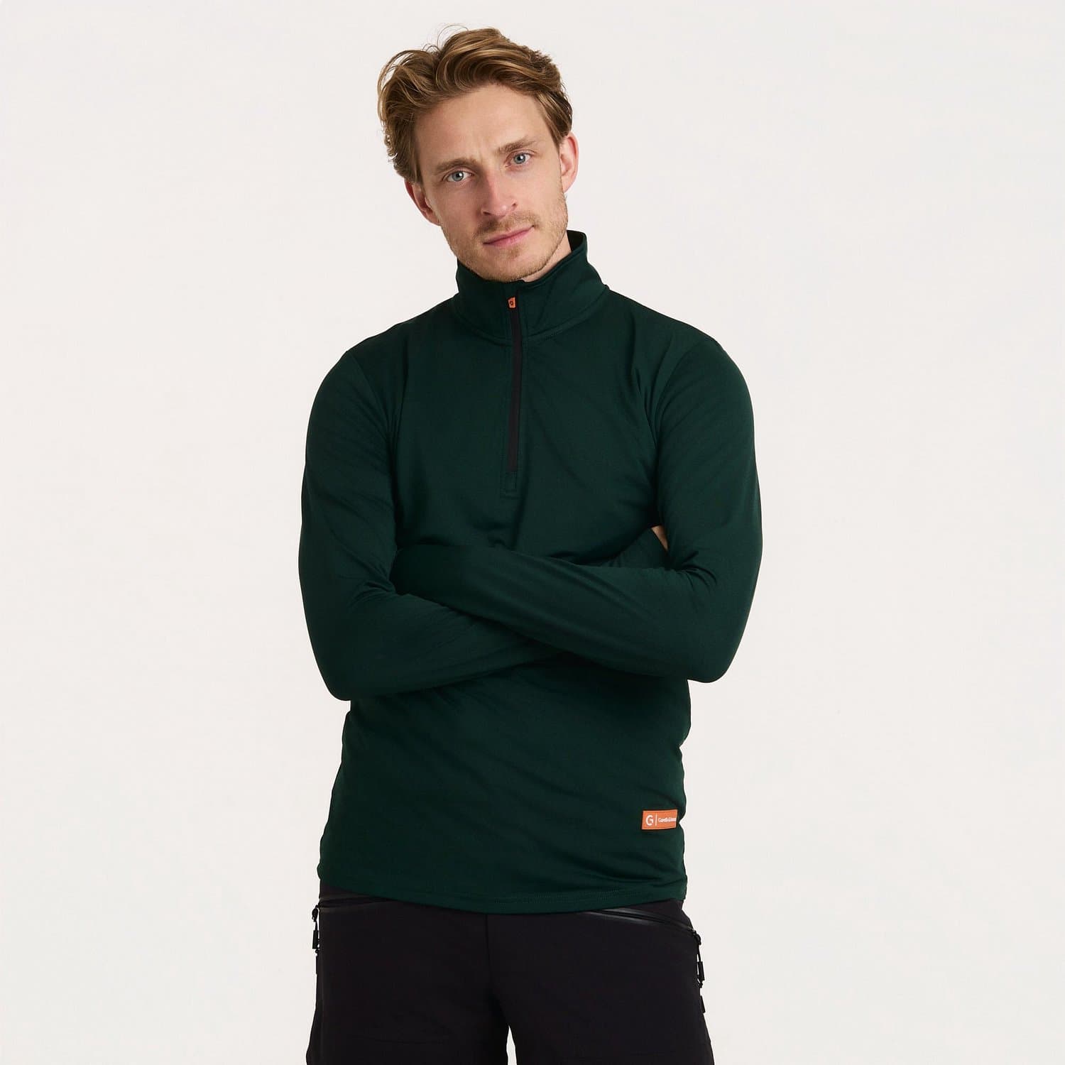 Gareth & Lucas - NEO Skipully Green - S - 100% Gerecycled Polyester - Midlayer Sportshirt - Wintersport