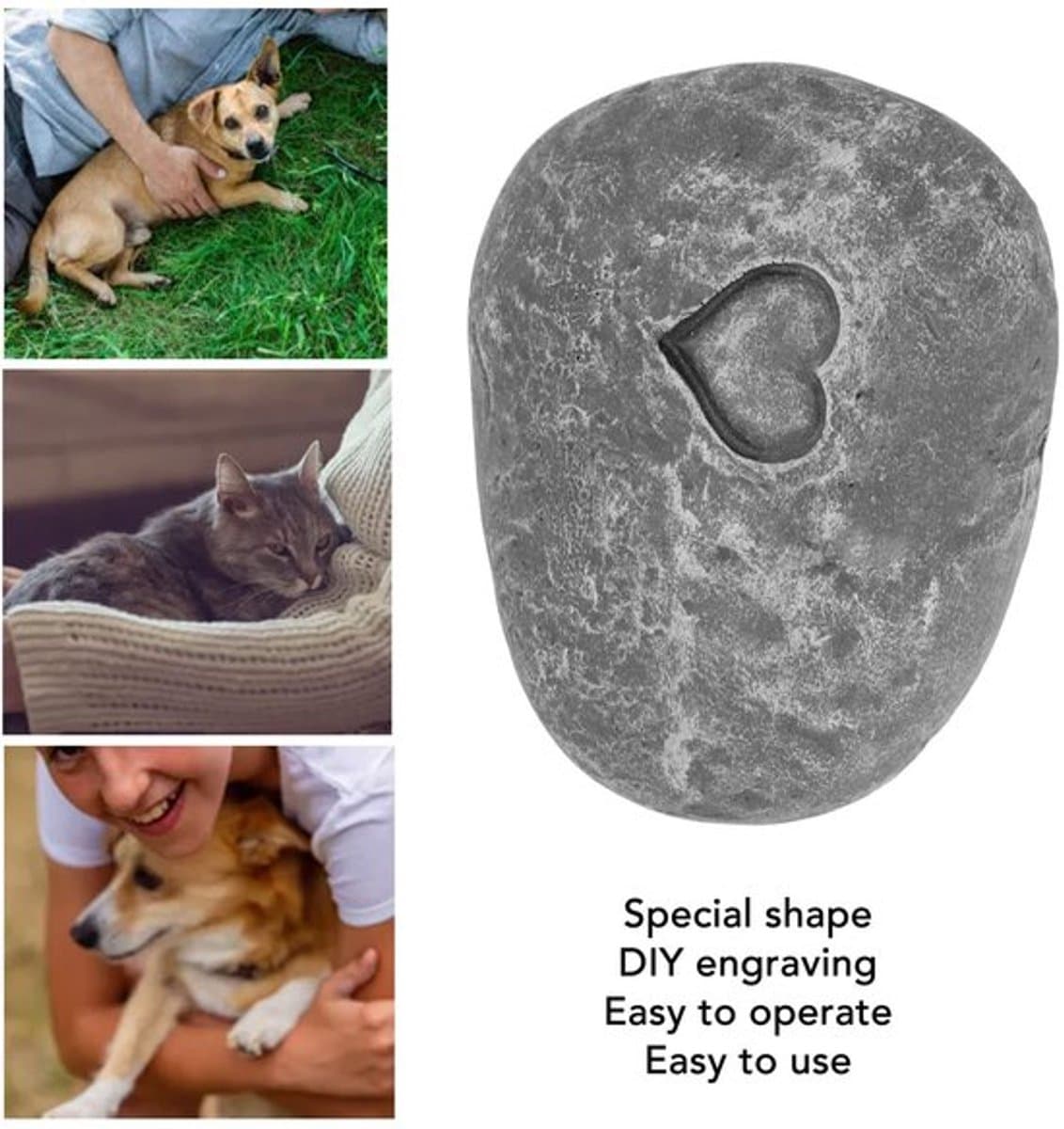 SPHProducts - Pet Memorial Garden Stone - Gedenksteen voor Huisdieren - DIY