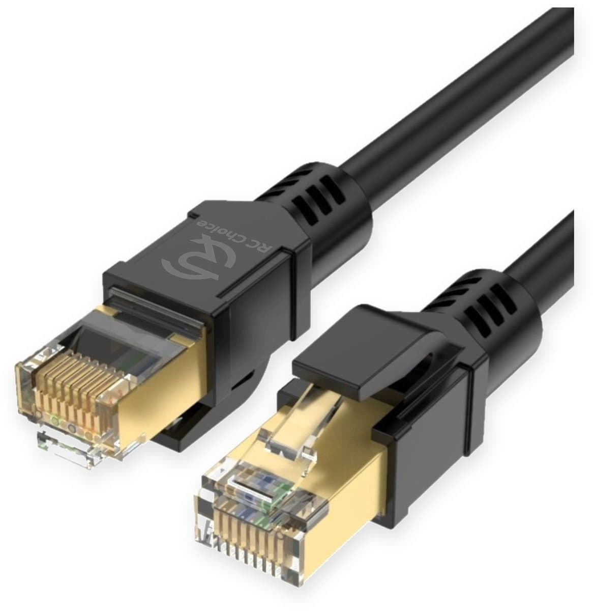 Internetkabel - CAT8 Ethernet Netwerk tot 40Gbps - RJ45 Ronde UTP Kabel - Zwart - 1,.5 Meter