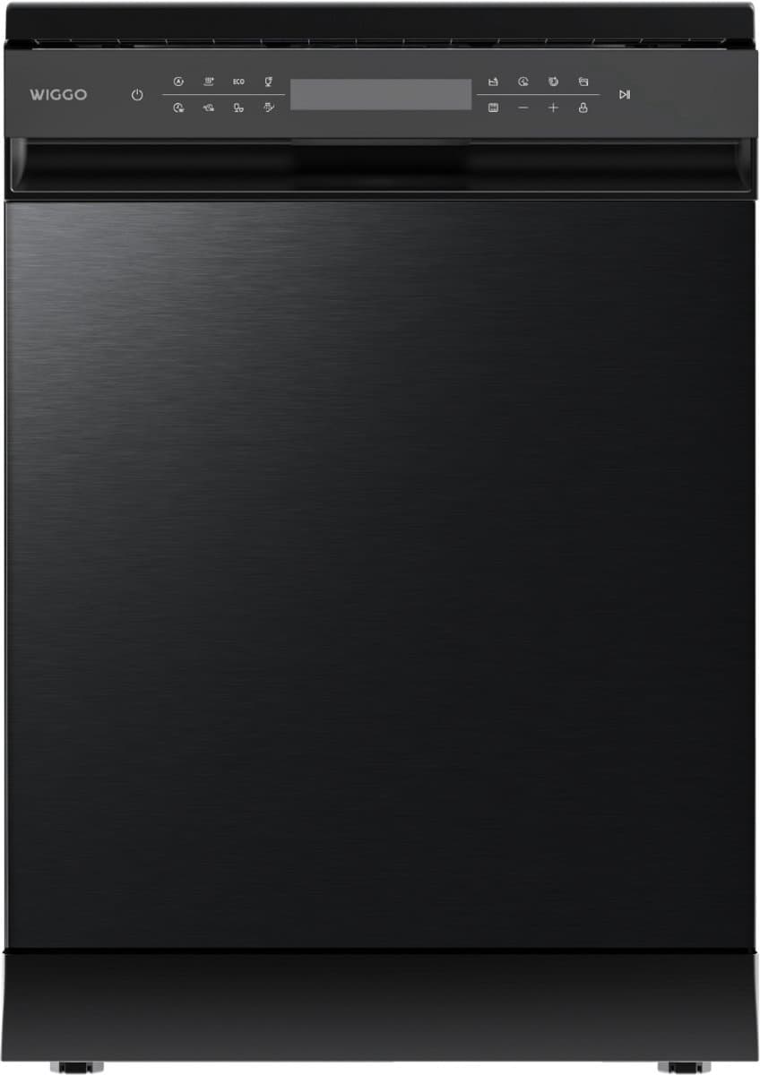 Wiggo WD-F6148B(DX) - Vrijstaande Vaatwasser - 60cm - 14 Couverts - 6 wasprogramma's - Energielabel B - 5 jaar garantie - Zwart Rvs