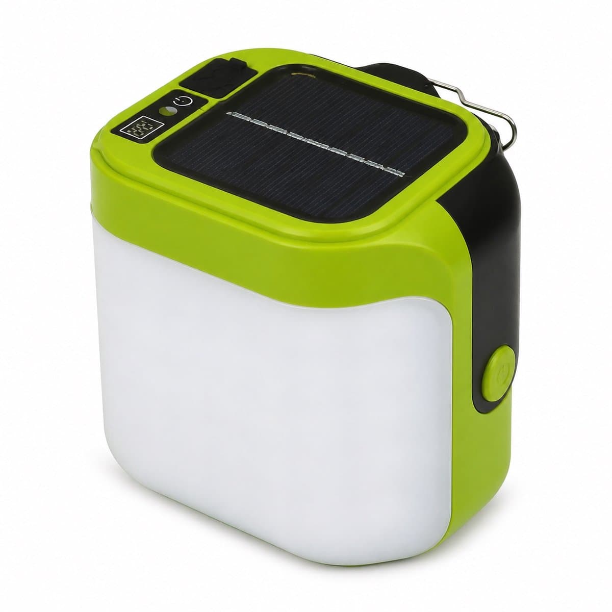 Narvie Solar Campinglamp – Oplaadbare LED Campinglantaarn – USB-C & Zonnepaneel – 2400 mAh – IPX4– Voor Camping, Tuin en Noodverlichting