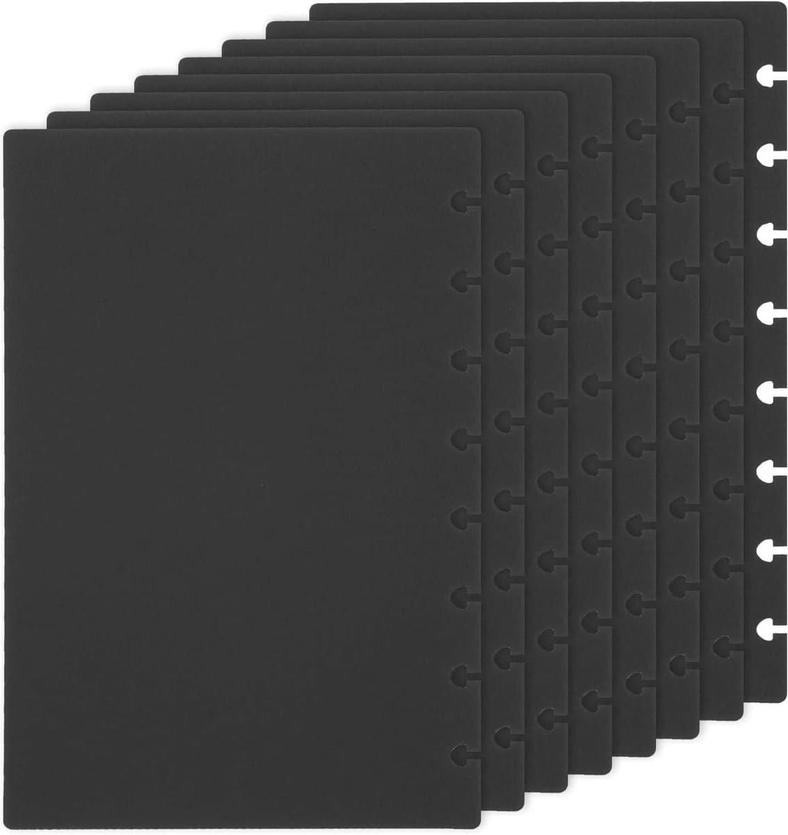 Notebookhoezen - Plannermaskers - Notebook beschermen - Dik polypropyleen - Junior 4 paar - Zwart