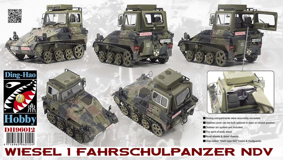 AFV Club Modelbouwpakket Militaire voertuigen - DH96012 Wiesel 1 Fahrschulpanzer NDV - Duits Opleidingsvoertuig Plastic - 1:35 - Modelbouw